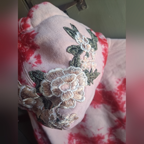 Civil Regime Marble pink and red hoodie. Size medium. - Picture 6 of 7